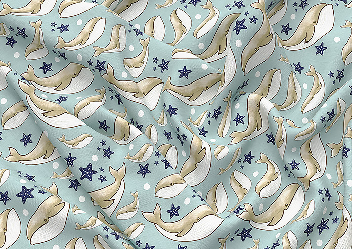 Whaley Great, Big Splash Shore - Twist&Fit Roman Blind - Image 4